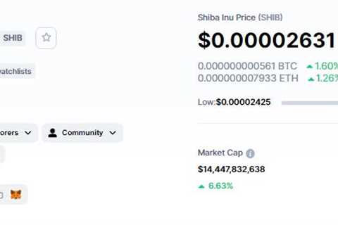 Shiba Inu Gaining Momentum As Shib Market Cap Is Now More Than GameStop, Domino’s Pizza, And..