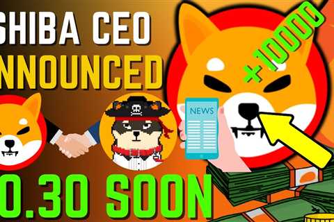 SHIBA INU COIN NEWS TODAY - SHIBA CEO ANNOUNCED SHIBA WILL HIT $0.30 SOON - PRICE PREDICTION..
