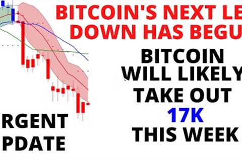 Possible Bitcoin Bottom Within 3 Weeks!  BTC's Next Leg Down Has Begun Will Take Out 17K This Week